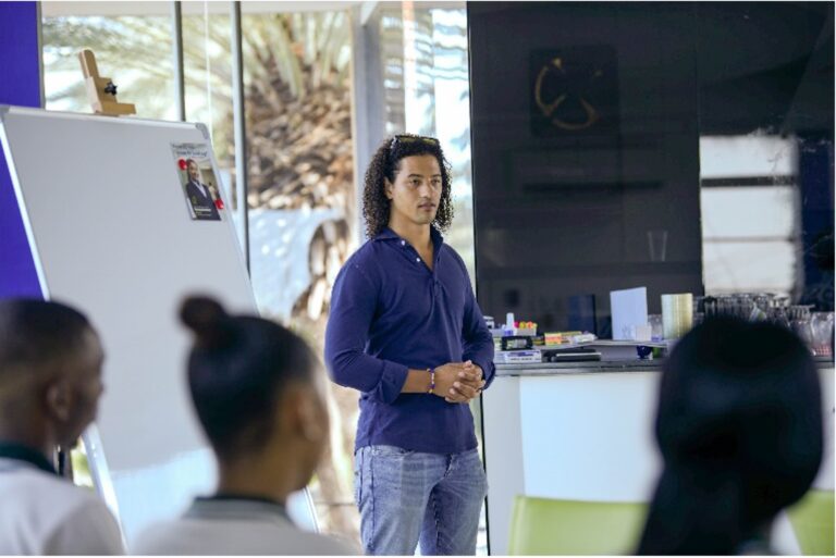 Students speaking: Joaquin Warella